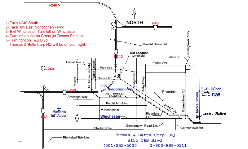 Wide area map of Nottingham